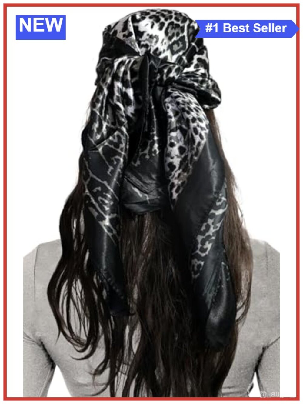 Women's Satin Hair Scarf 35 Inch Square Bandana Neck Wrap